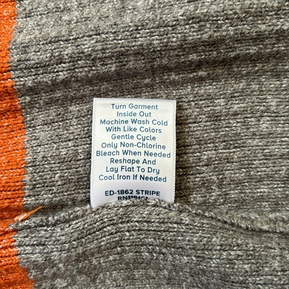 Allison Joy Cozy Fall Color Blocked Long Sweater - Picture 7 of 7